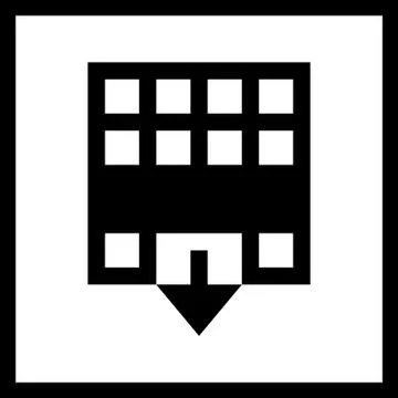 Modern  application icon in black and white Stock Illustration