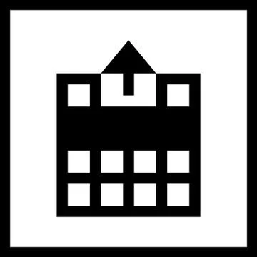 Modern  application icon in black and white Stock Illustration