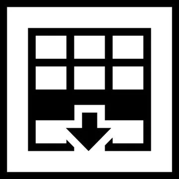 Modern  application icon in black and white Stock Illustration