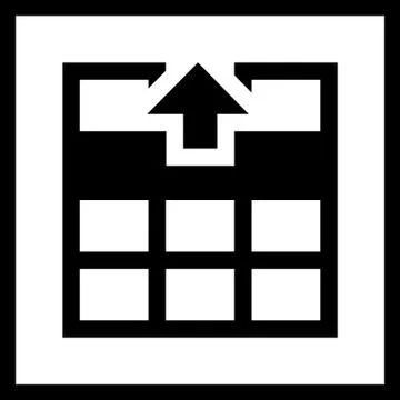 Modern  application icon in black and white Stock Illustration