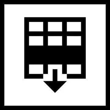 Modern  application icon in black and white Stock Illustration