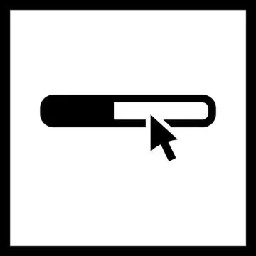 Modern  application icon in black and white Stock Illustration