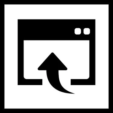Modern  application icon in black and white Stock Illustration