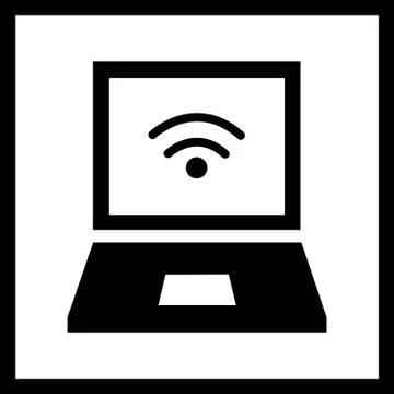 Modern  application icon in black and white Stock Illustration
