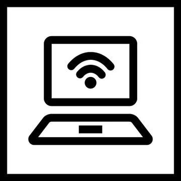 Modern  application icon in black and white Stock Illustration