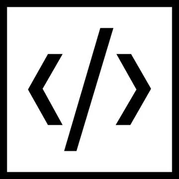 Modern  application icon in black and white Stock Illustration