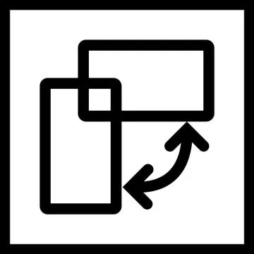 Modern  application icon in black and white Stock Illustration