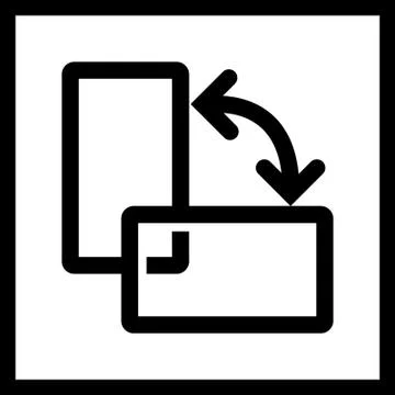 Modern  application icon in black and white Stock Illustration