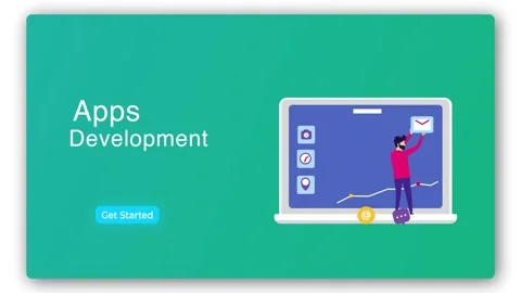 Modern Apps Development Concept with Technology and Innovation Elements 스톡 동영상 341920117