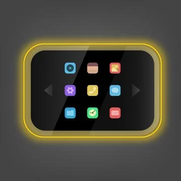 Modern Apps Library User Interface Dashboard Design Stock Illustration