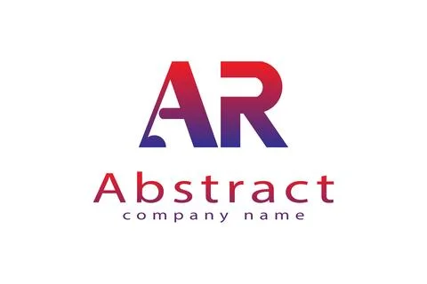Modern ar letter logo design for branding and identity Stock Illustration