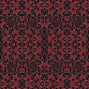 Modern Arabesque Seamless Textile Pattern Illustrazione stock