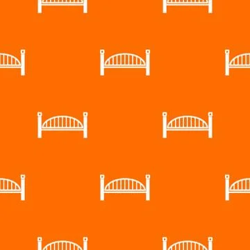 Modern arch bridge pattern vector orange Stock Illustration