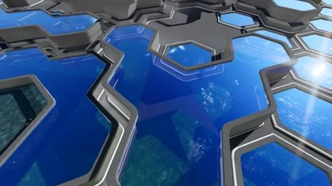 Modern architectural building Ilustración de archivo