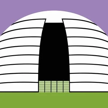 Modern Architectural Building Vector Illustration Printable Design Stock-Illustration