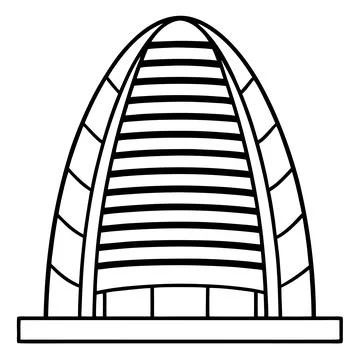 Modern Architectural Building Vector Illustration Printable Design Illustrazione stock