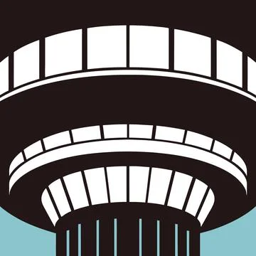 Modern Architectural Building Vector Illustration Printable Design Stock Illustration
