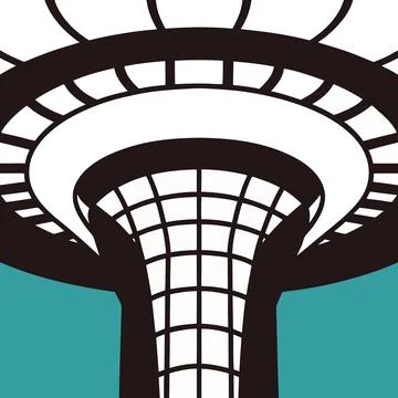 Modern Architectural Building Vector Illustration Printable Design Illustrazione stock