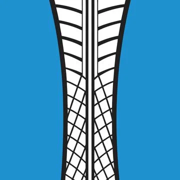 Modern Architectural Building Vector Illustration Printable Design Illustrazione stock