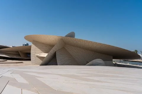 Modern architectural design and interlocking disc structures. Stock Photos
