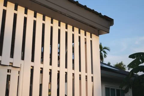 Modern architectural design elements in residential home urban setting dayl.. 写真素材