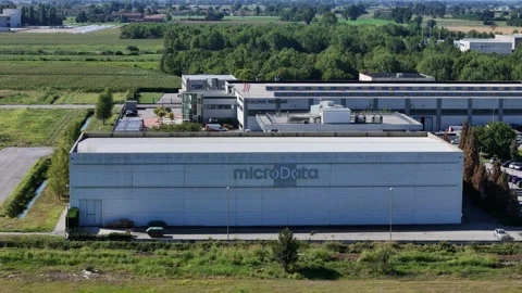 Modern architectural design Microdata Group datacenter building standing amid Stock Footage 315633682