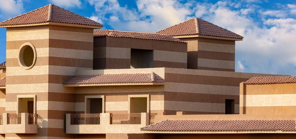 Modern Architectural Design with Striped Patterns Stock Photos