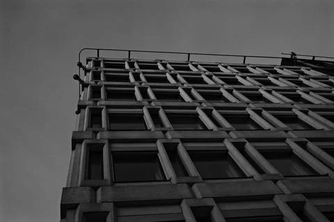 Modern Architectural Design with Unique Angles Foto stock