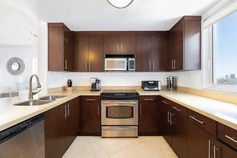 Modern architectural interior desing shoots for kitchens and countertops Stock Photos