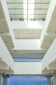 Modern Architectural Interior with Skylight Stock Photos