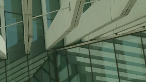 Modern Architectural Lines at MAAT Museum in Lisbon Stock Footage 273787444