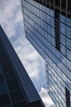 Modern architectural skyline captures dynamic city life in Poznan, Poland Fotos Stock