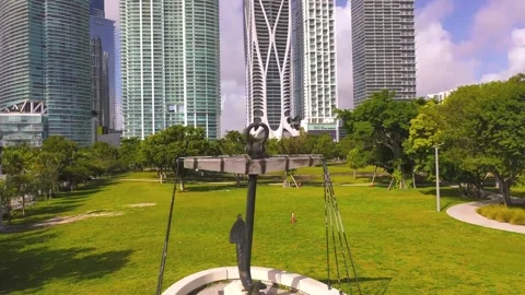 Modern architectural structures with presence Stock Footage 162410260