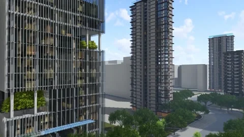 Modern Architectural Urban Development Concept Stock Footage 330985425