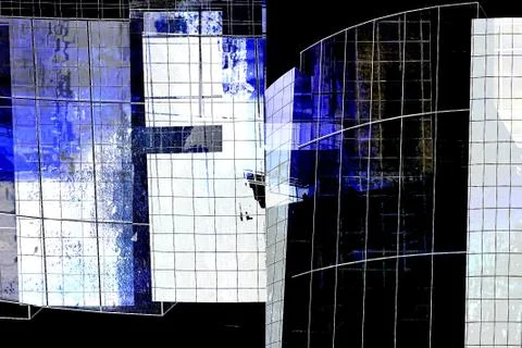 Modern architecture - abstract composition Stock Illustration