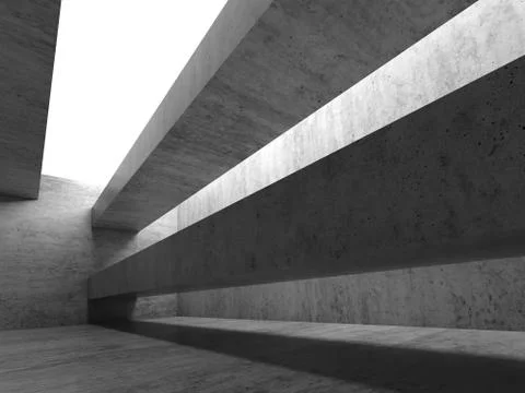 Modern architecture background, 3d render Illustrazione stock