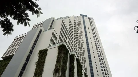 Modern Architecture Building, Tilt Down Stock Footage 75934914