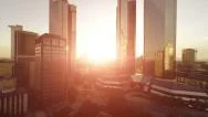 Modern Architecture Buildings. Aerial View. Skyline Skyscrapers. City Cityscape Stock Footage