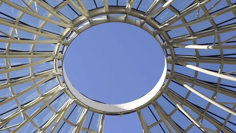 Modern architecture building's top Video stock 86320136