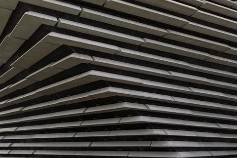 Modern Architecture Ceiling Pattern in Dundee, Scotland, UK. Stock Photos