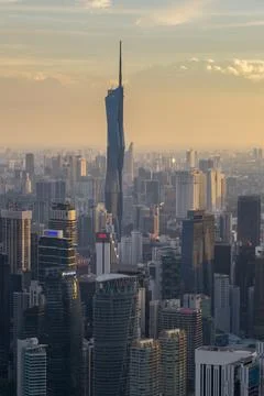 Modern architecture of the central skyscraper Foto stock