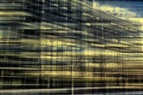 Modern architecture in the city abstract Stock Illustration