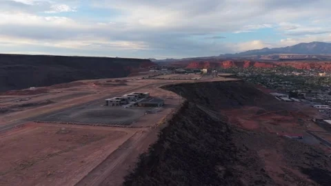 Modern architecture on a cliff overlooking St George, Utah, USA Stock Footage 333923189
