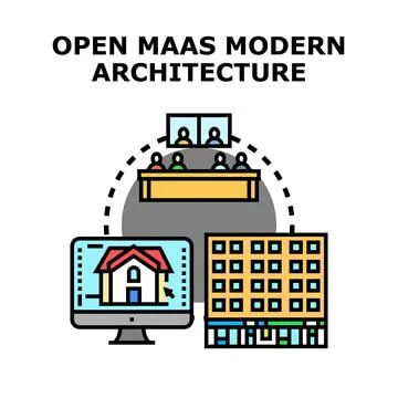 Modern architecture design process planning development 스톡 일러스트