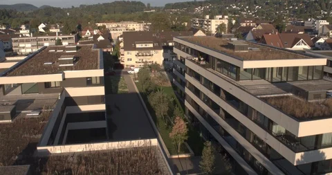Modern architecture detail, Tech Center Reinach building in Switzerland Stock Footage 120892286