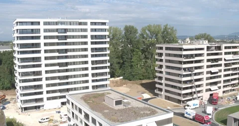 Modern architecture detail, Tech Center Reinach building in Switzerland Stock Footage 120904592