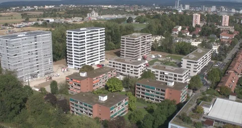 Modern architecture detail, Tech Center Reinach building in Switzerland Stock Footage 120905613