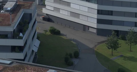 Modern architecture detail, Tech Center Reinach building in Switzerland Stock Footage 120908049