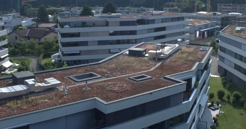 Modern architecture detail, Tech Center Reinach building in Switzerland Stock Footage 120908366