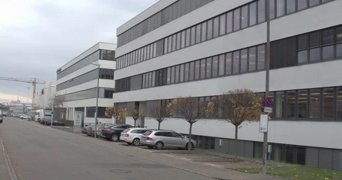 Modern architecture detail, Tech Center Reinach building in Switzerland Stock Footage 120916396